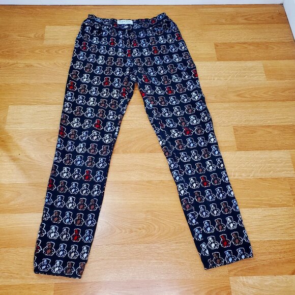 Ernest Le Gamin All Over Teddy Bear Slim Straight Mid Rise Jeans 28W/29L - Picture 1 of 16